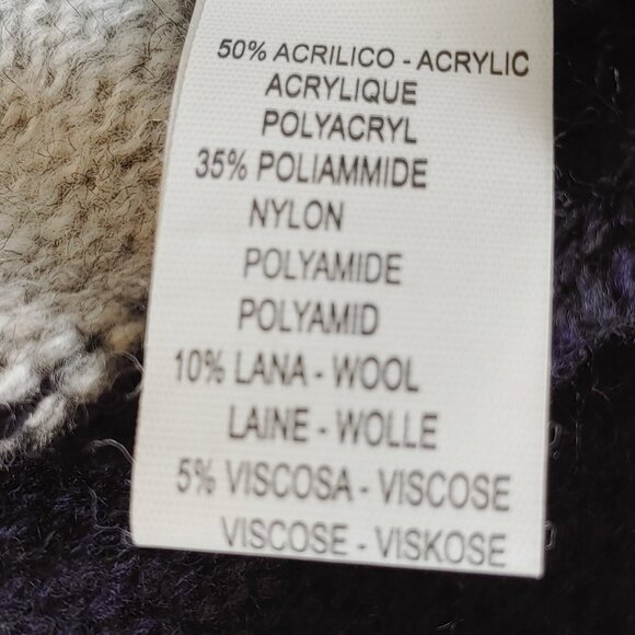 NWT SKOVHUUS STRIPED WOMEN'S CABLE KNIT SWEATER MADE IN ITALY - Picture 13 of 14